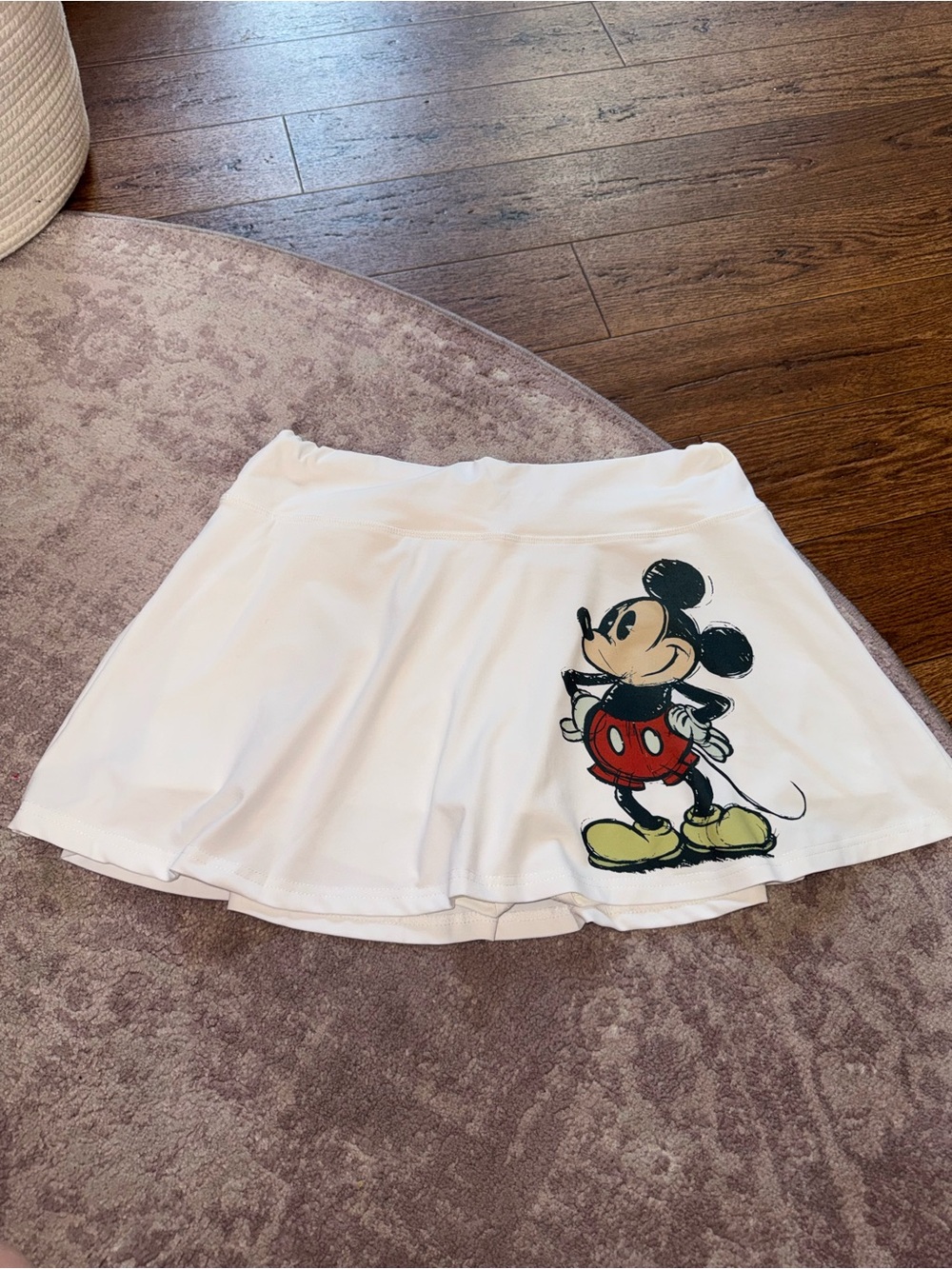 Disney Women’s M/L White Mickey Mouse Mini Skort Skirt